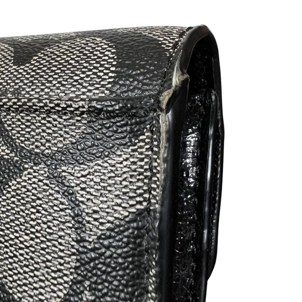 Coach Signature Peyton Slim Envelope Wallet Black Gray Snap Closure F49154 - Picture 6 of 10